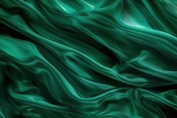 dark green abstract background with green wavy lines