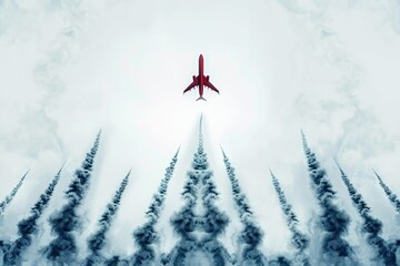 Disruptive Innovation. Independent Thinker Breaking Through with New Ideas and Advantages over Business Competition in White Background