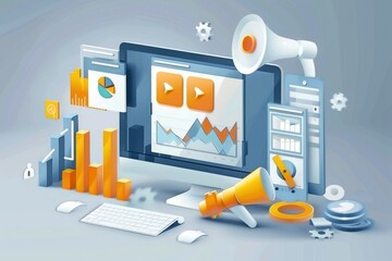search engine optimization concept concept of digital online marketing
