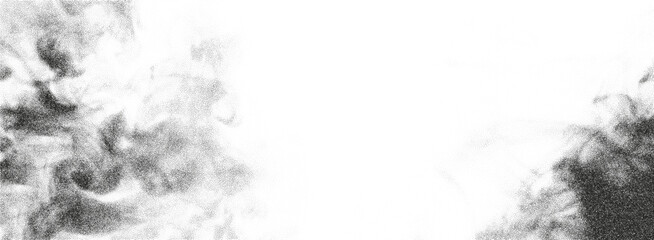 Vector dot particle smoke background,  with gradient tones.  Abstract black graphic element on white.