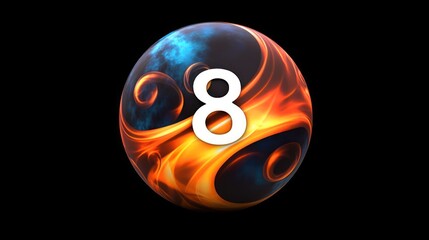 Different points of view billiard balls on a blue pool table,