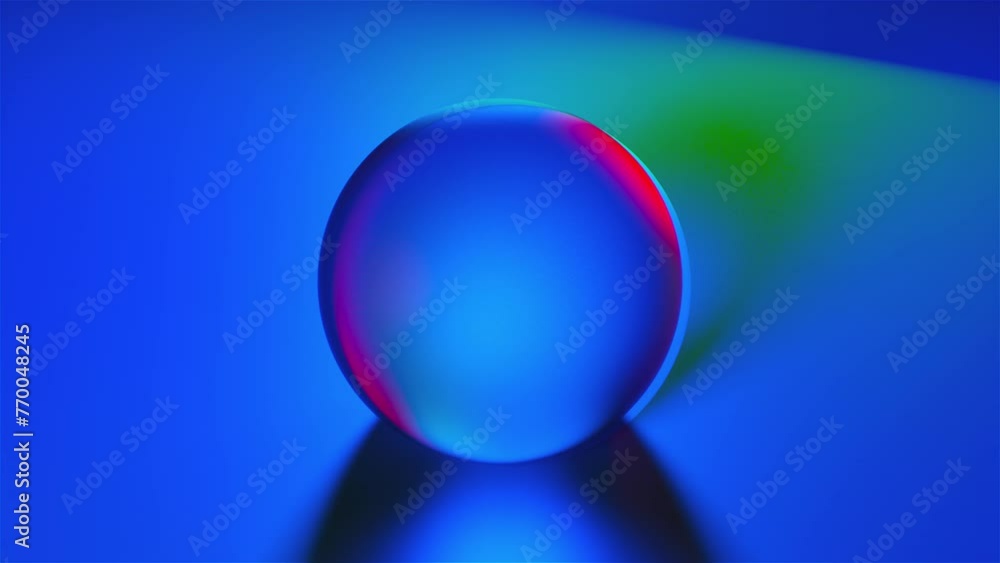 Poster abstract blue sphere. computer generated 3d render