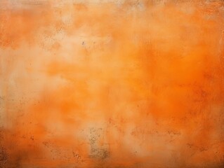 Orange barely noticeable color on grunge texture cement background pattern with copy space
