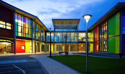 A bright modern school building