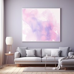 Periwinkle Vermilion Sage abstract watercolor paint background barely noticeable with liquid fluid texture for background, banner with copy space and blank text area 