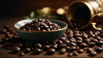 Photo sur Plexiglas Café Delicious coffee beans and cup