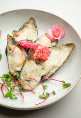 In our restaurant, you can enjoy exquisite cuisine representing Pan-Asian flavors, including fresh seafood such as lobsters, crab, oysters, as well as various types of sushi