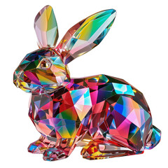 Colourful Crystal Rabbit Figurine