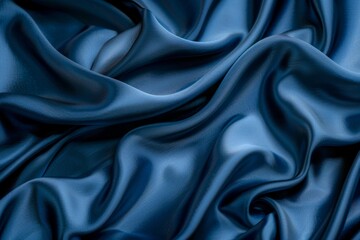 Fototapeta premium Close Up Shot of Blue Fabric. Generative AI