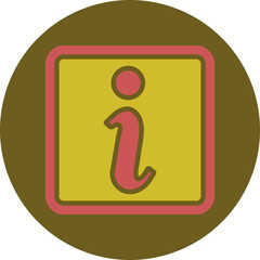 Information Glyph Two Color Circle Icon