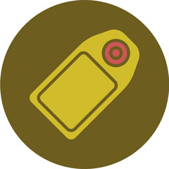 Tag  Glyph Two Color Circle Icon