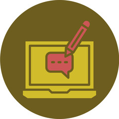 Feedback  Glyph Two Color Circle Icon