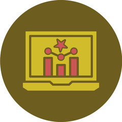 Keyword Ranking  Glyph Two Color Circle Icon