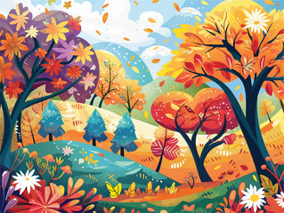 autumn forest landscape