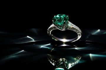 Three carat emerald with diamonds