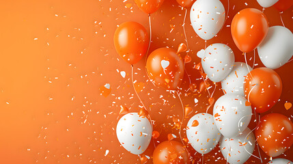 Color balloons composition background - Celebration design banner