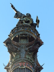 Fototapeta na wymiar Statue Christophe Colomb Barcelone Espagne