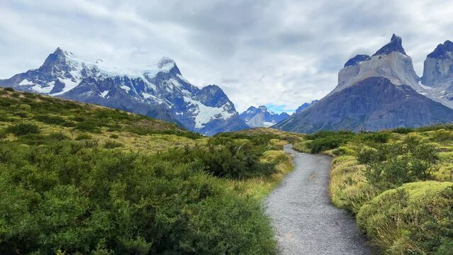 Mirador Cuernos Trail in Torres del Paine National Park in Chile Patagonia