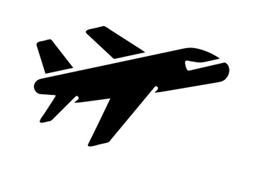 airplane icon silhouette vector illustration