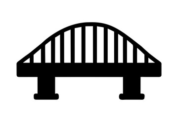 bridge icon silhouette vector illustration
