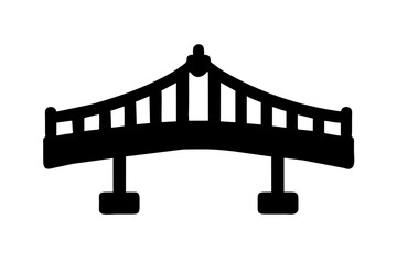 bridge icon silhouette vector illustration