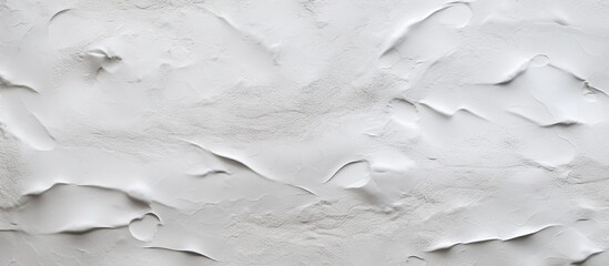 Obraz premium A close up of a white liquid paint texture on a wall, resembling snow or freezing water. The monochrome pattern is captured in stunning monochrome photography, showcasing a transparent material event