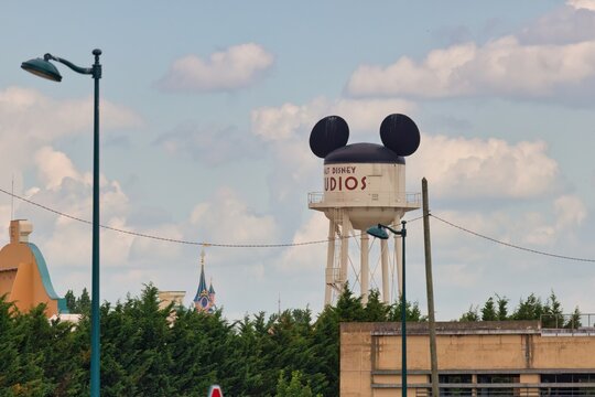 water tower in the shape of Mickey Mouse Disneyland Paris France