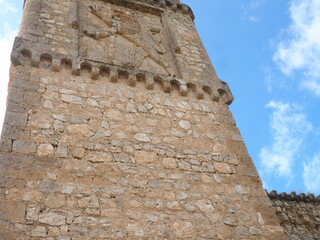 Barcience Castle, a medieval stone fortress in the Province of Toledo.