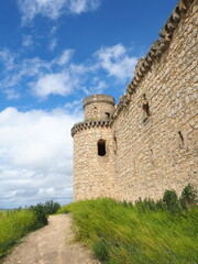 Barcience Castle, a medieval stone fortress in the Province of Toledo.