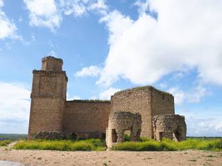 Barcience Castle, a medieval stone fortress in the Province of Toledo.
