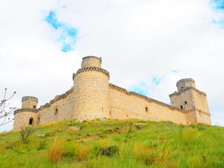 Barcience Castle, a medieval stone fortress in the Province of Toledo.
