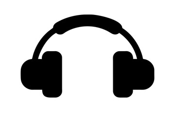 headphone icon silhouette vector illustration