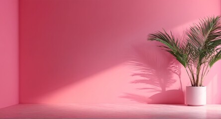 The wall. pink color gradient studio background for product presentation - 770067264