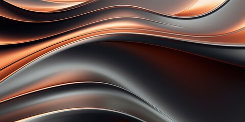 abstract background of metal texture surface, swirl ripple  copper metal sheet layers , new and shiny reflective surface, Generative