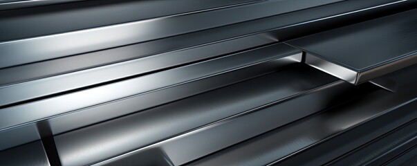 Obraz premium abstract background of metal texture surface, strong scale pattern delicate craftmanship , new and shiny reflective surface, Generative 