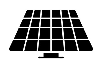 solar panel icon silhouette vector illustration - obrazy, fototapety, plakaty
