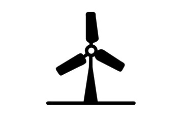 windmill icon silhouette vector illustration