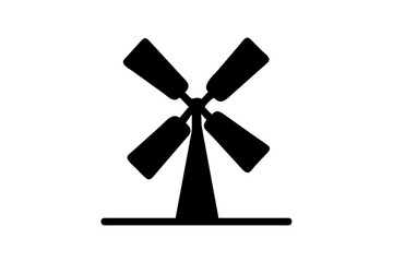 windmill icon silhouette vector illustration