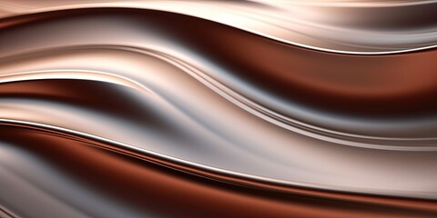 abstract background of metal texture surface, swirl ripple copper metal sheet layers , new and shiny reflective surface, Generative - obrazy, fototapety, plakaty