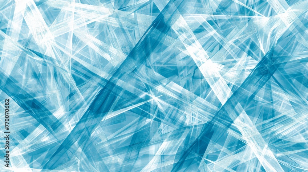 Poster a blue-and-white abstract background with lines on both the bottom and top of the image