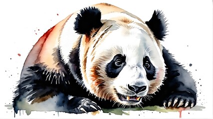 Panda Bear on white background - 770070896