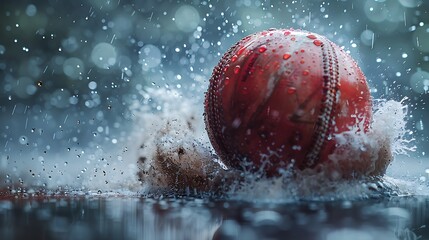 Experience the adrenaline rush as a cricket ball hurtles towards the stumps, frozen in time in a...