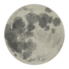 月　水彩タッチ