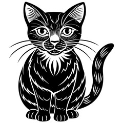 cat  silhouette vector illustration and svg file