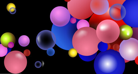 Abstract background with multicolored gradient bubbles