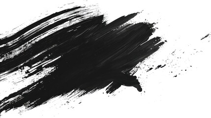 black color mascara, black color brush strokes on a white background