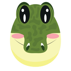 Easter egg template painted with animal motifs, i.e. painted in the form of crocodile, for posters, banners or holiday cards	