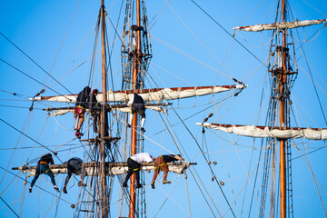 old sailing boat - mast details