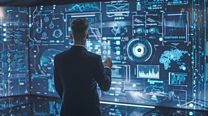 Futuristic Data Analysis Interface