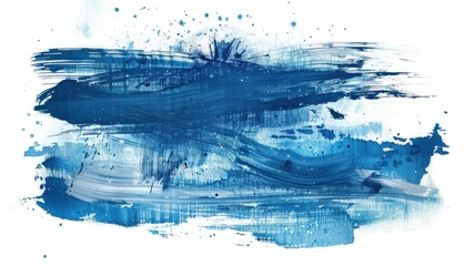 blue color mascara, blue color brush strokes on a white background